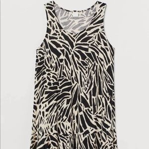 H & M Beige Tiered Tank Jersey Dress